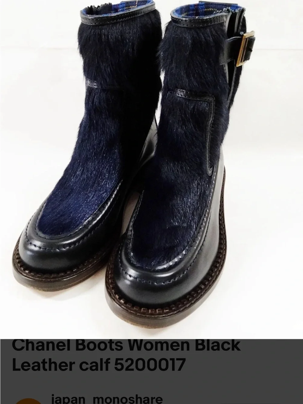 Women's Black Ankle Boot with Buckle Accent